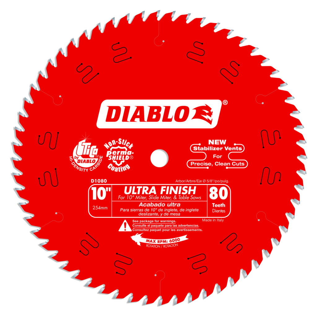 10" x 80-Teeth Ultra Finish Saw Blade for Wood