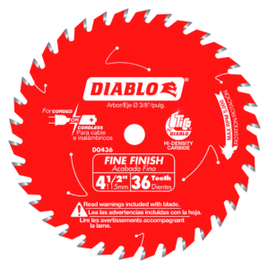 4-1/2" 36 Tooth Fine Finish Saw Blade
