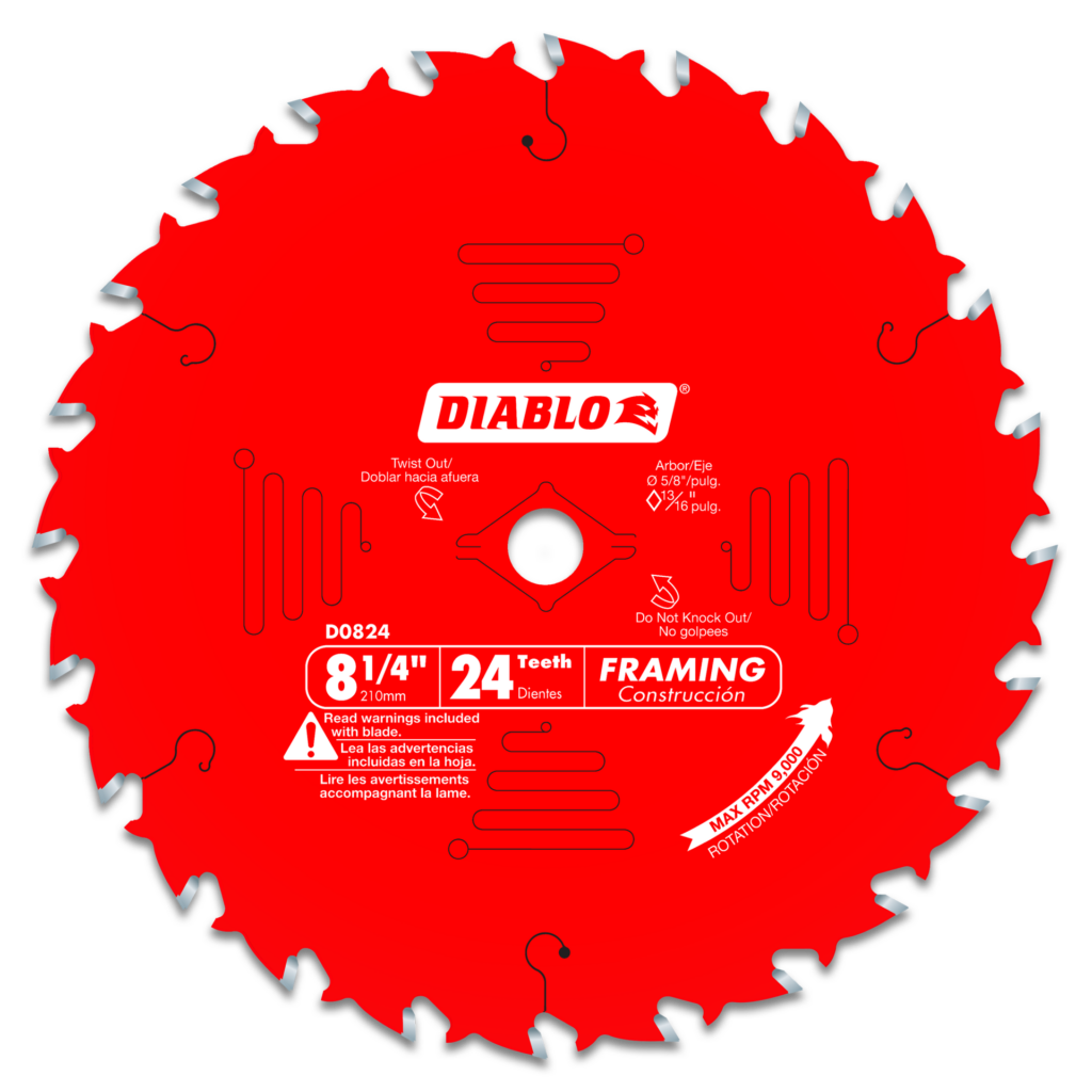 8-1/4" x 24-Teeth Framing Saw Blade for Wood