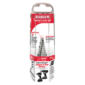 3/8" - 3/4" Impact Step Drill Bit (9 Steps)