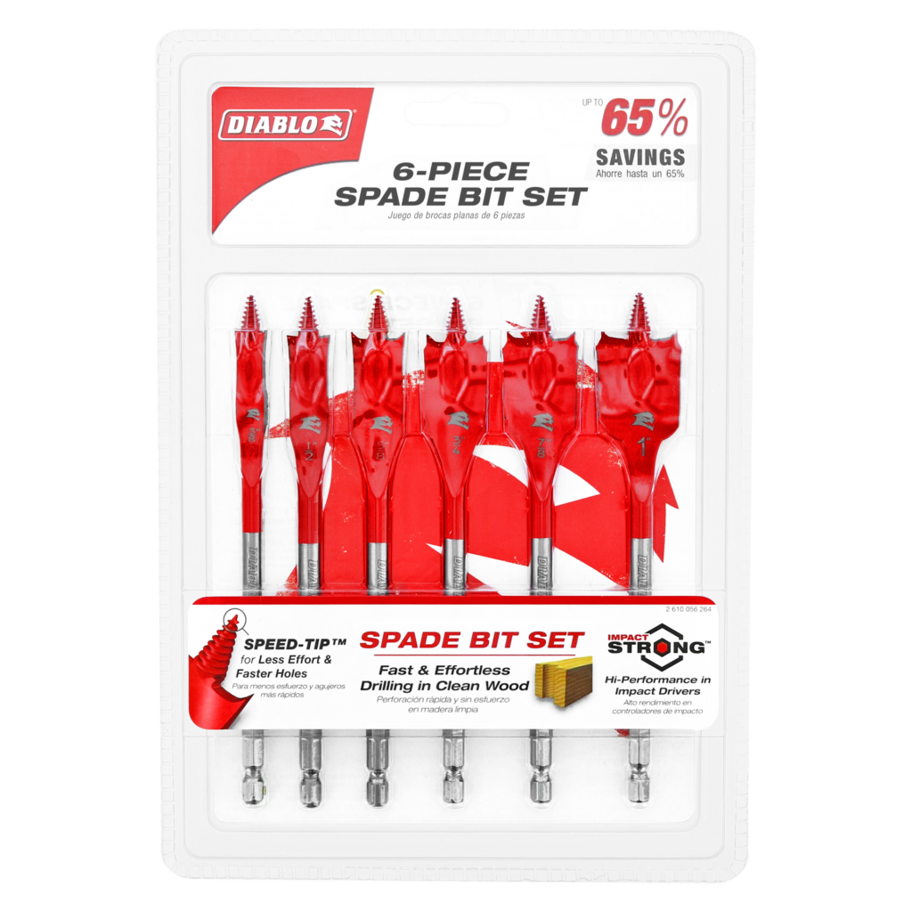 6 pc Spade Bit Set for Wood (6-Piece)