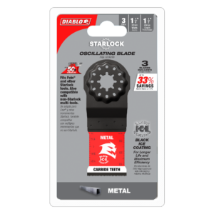 1-1/4" AMPED™ Steel Demon™ Starlock Carbide Teeth Oscillating Blades for Metal (3-Pack)