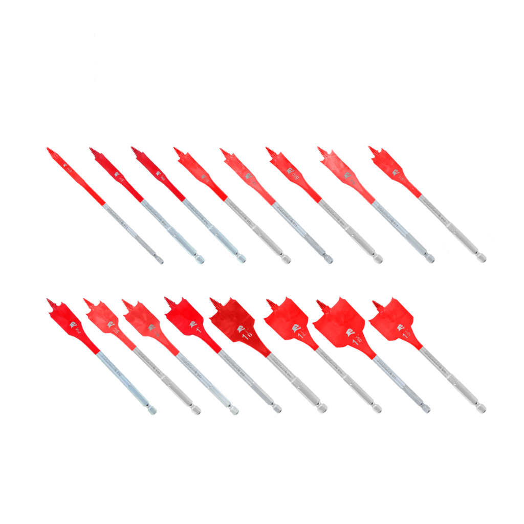 16 pc Spade Bit Set For Wood (16-Piece)