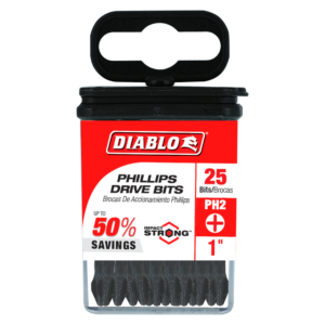 1" #2 Phillips Drive Bits (25-Pack)