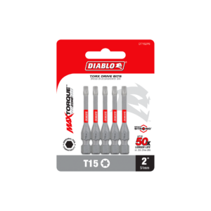 2" #15 Torx Drive Bits (5-Pack)