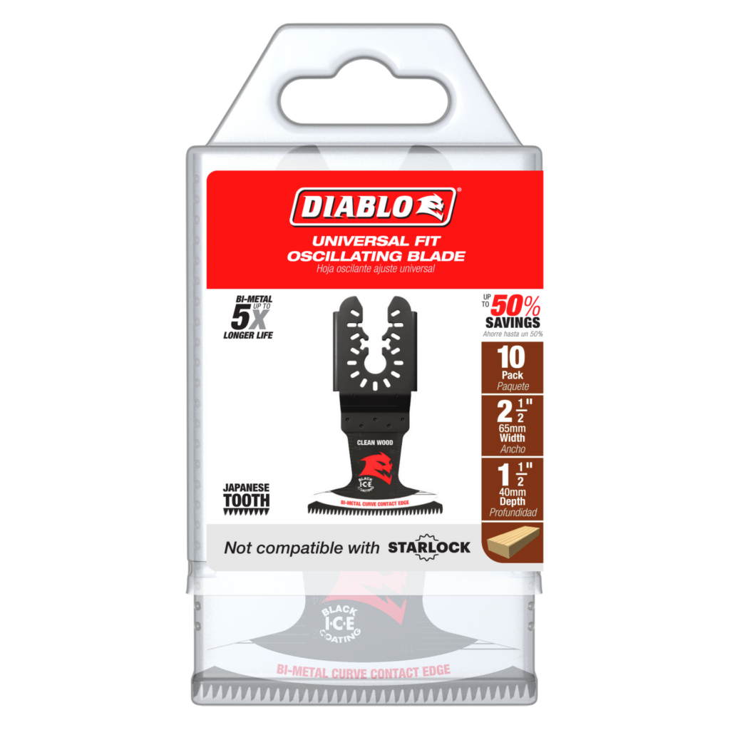 2-1/2" Demo Demon™ Universal Fit Bi-Metal Oscillating Blades for Clean Wood (10-Pack)