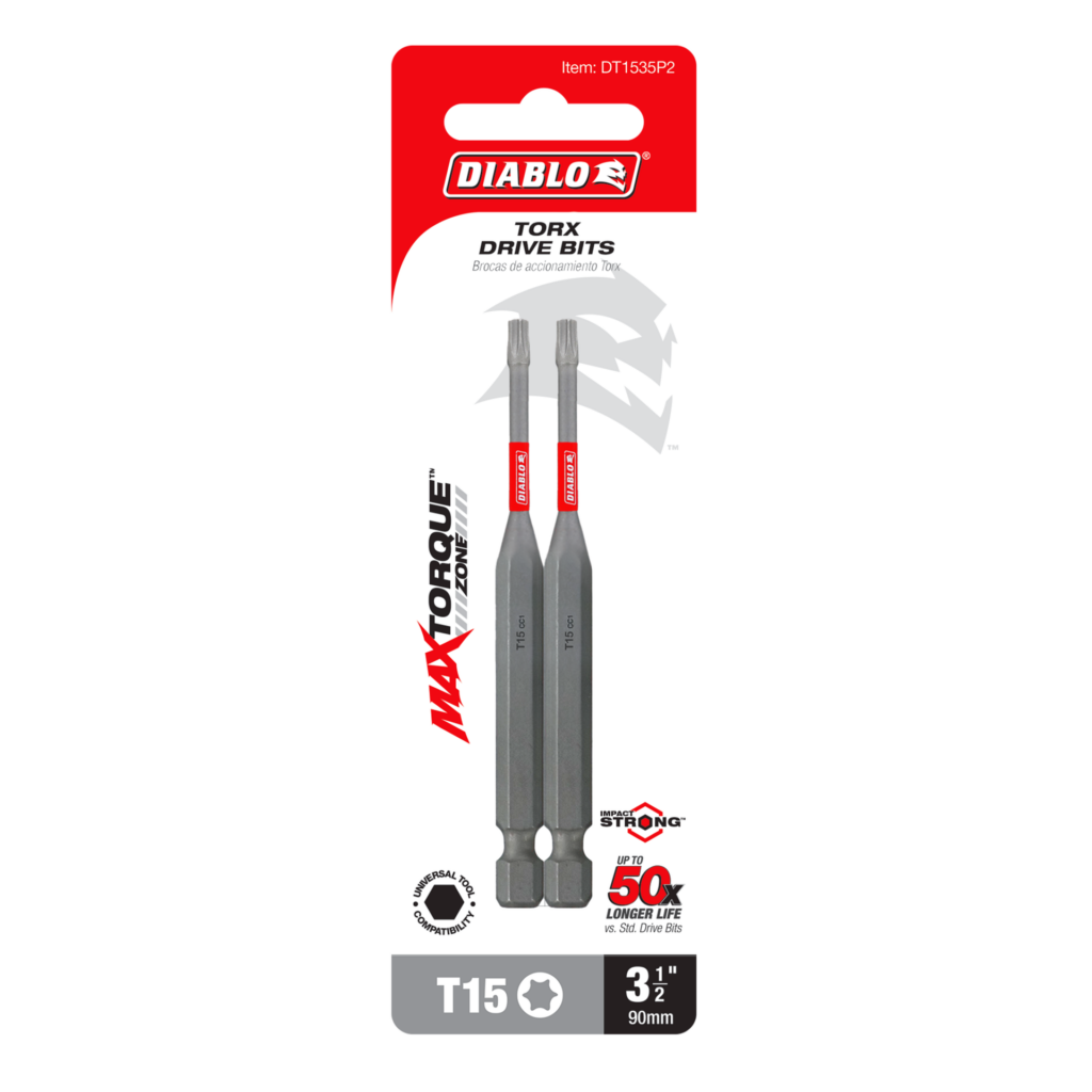 3-1/2" #15 Torx Drive Bit (2-Pack)