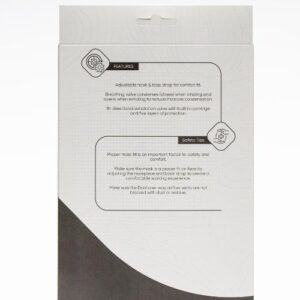 Black Dust Mask with 3 Carbon Filters