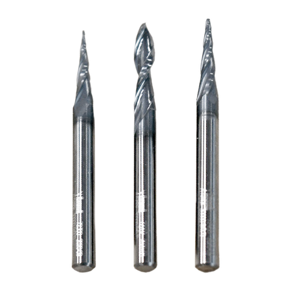 3-Piece CNC Fine Detail Router Bit Set