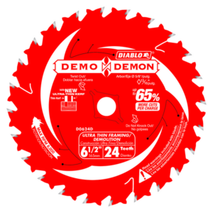 6-1/2" x 24-Teeth Demo Demon™ Ultra-Thin Framing/Demolition Saw Blade for Wood