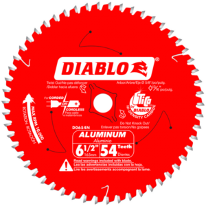 6-1/2" x 54 Tooth Medium Aluminum Cutting Saw Blade