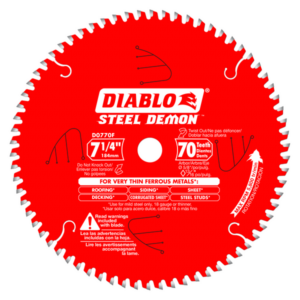 7-1/4" x 70 Teeth Steel Demon™ Carbide-Tipped Saw Blade for Metal