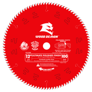12" x 100-Teeth Ultimate Polished Finish Saw Blade for Wood