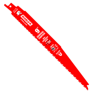 9" 8/14 TPI Bi-Metal Reciprocating Saw Blades for General Purpose Cuts (5-Pack)