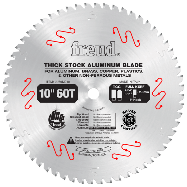 10" Thick Stock Aluminum Metal Blade